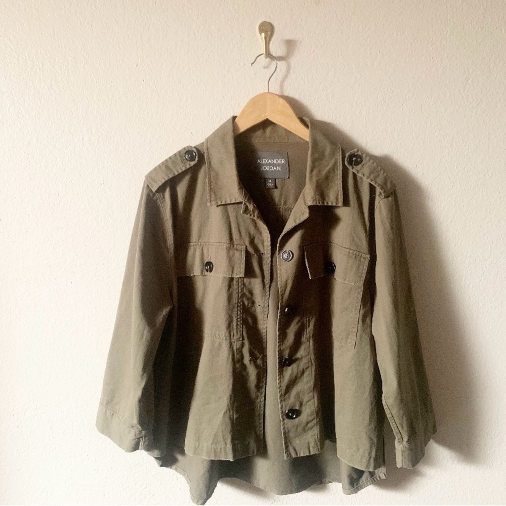 Alexander Jordan Women's Fray Hem Utility Jacket - Picture 3 of 8